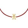 14 KT yellow gold Teddy Bear bracelet on string