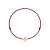 14 KT yellow gold Teddy Bear bracelet on string