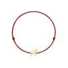 14 KT yellow gold Puppy bracelet on string