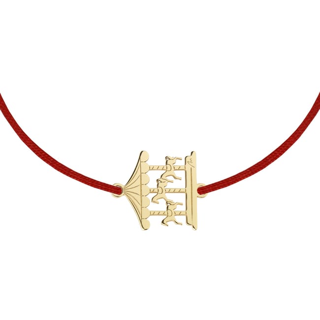 Bratara pe snur Carusel, din aur galben 14 KT