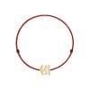 14 KT yellow gold Carousel bracelet on string