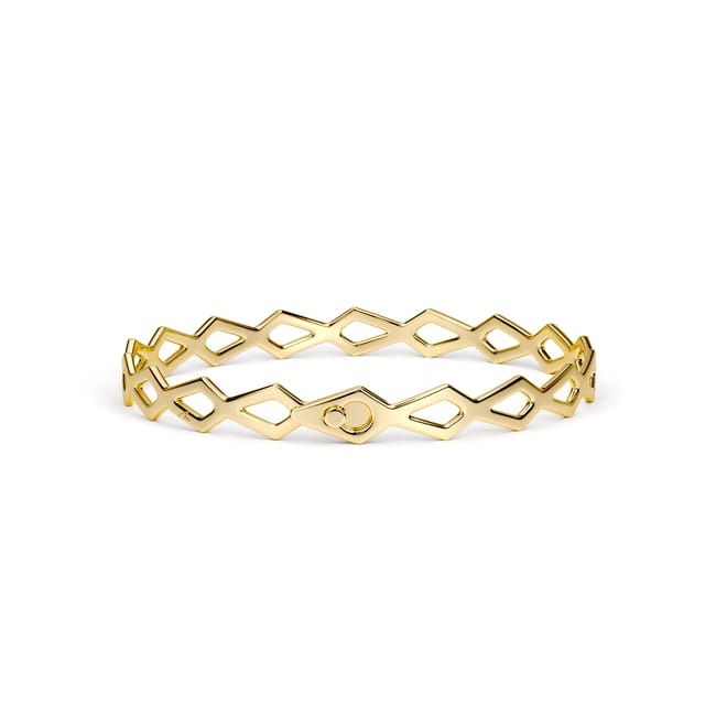 Bratara fixa din aur galben 14 KT, Grace