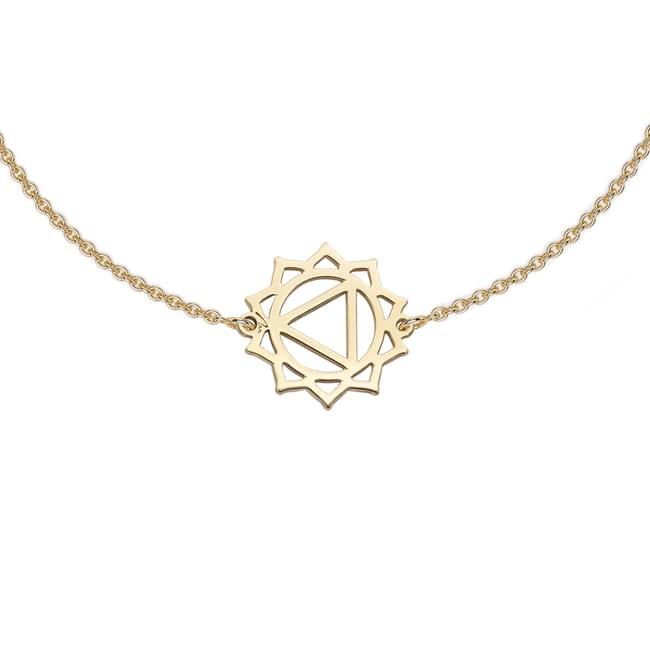 Bratara lant Chakra Plexului Solar Manipura, din aur galben 14 KT