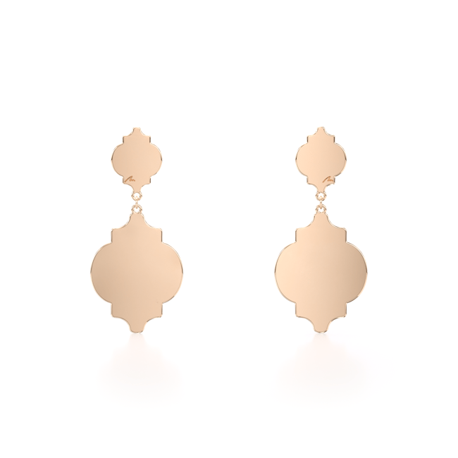 14 KT rose gold Alia earrings