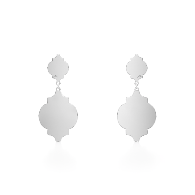 14 KT white gold Alia earrings