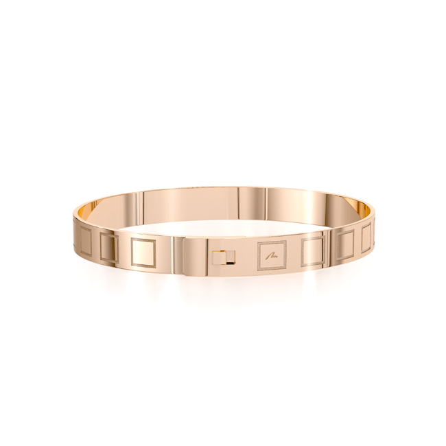 14 KT rose gold Bangle King Wide bracelet
