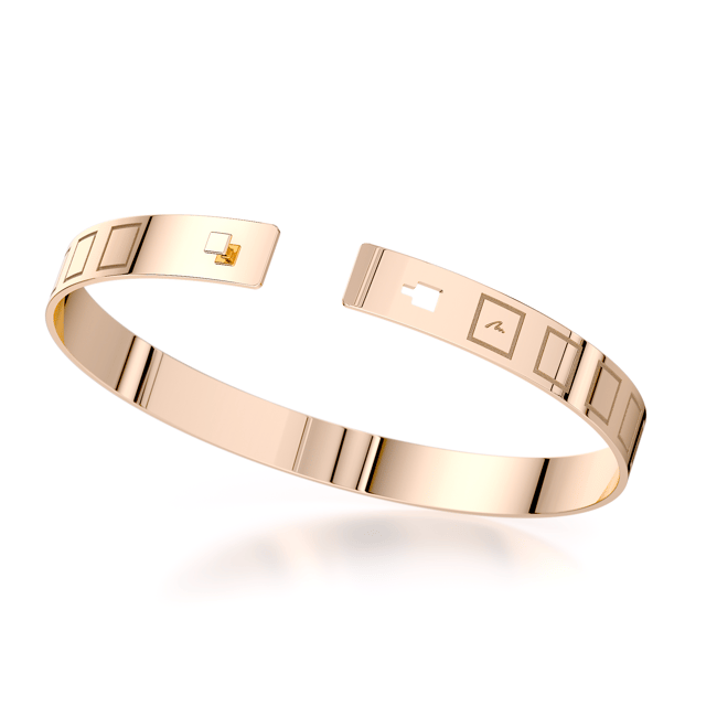 14 KT rose gold Bangle King Wide bracelet