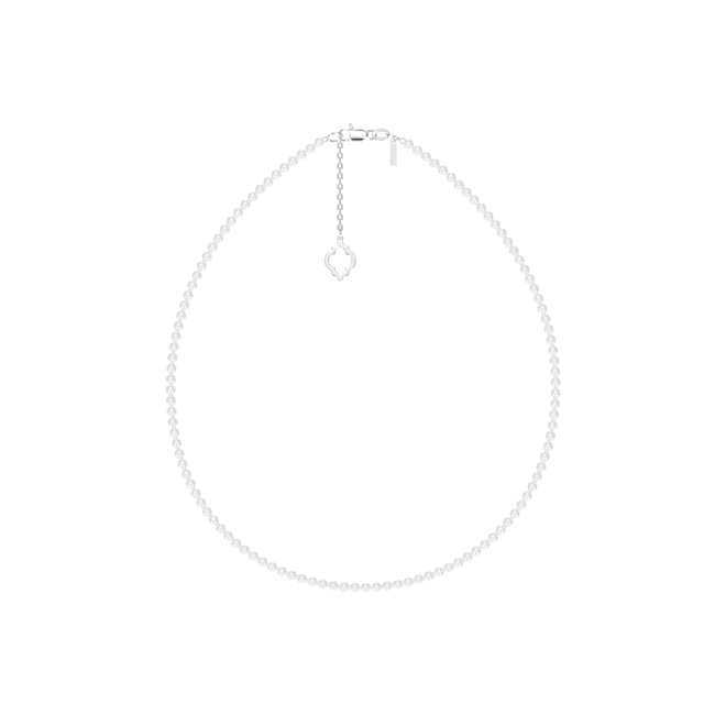 Colier perle 4/5 mm, din aur alb 14 KT, Selma