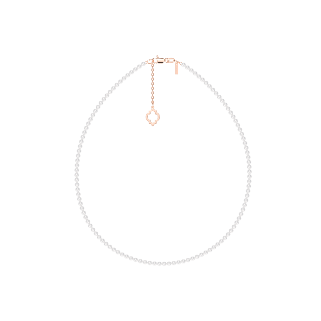 Colier perle 4/5 mm, din aur roz 14 KT, Selma