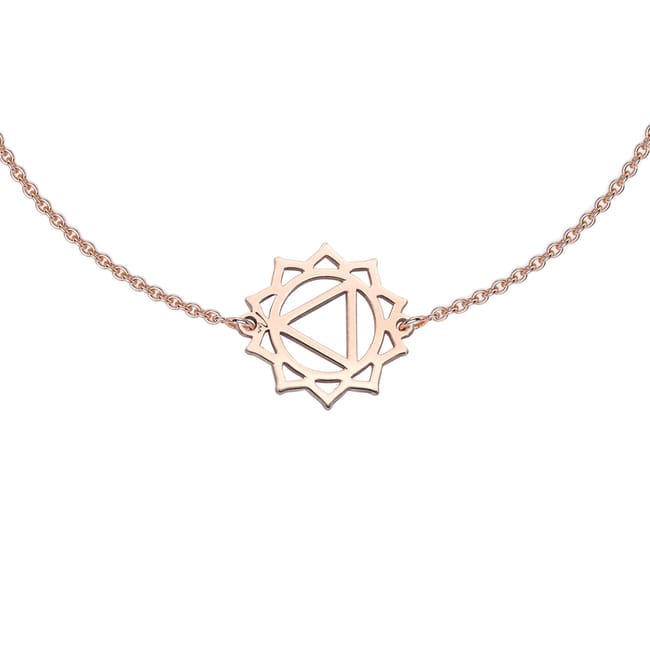 14 KT rose gold Solar Plexus Manipura Chakra chain bracelet