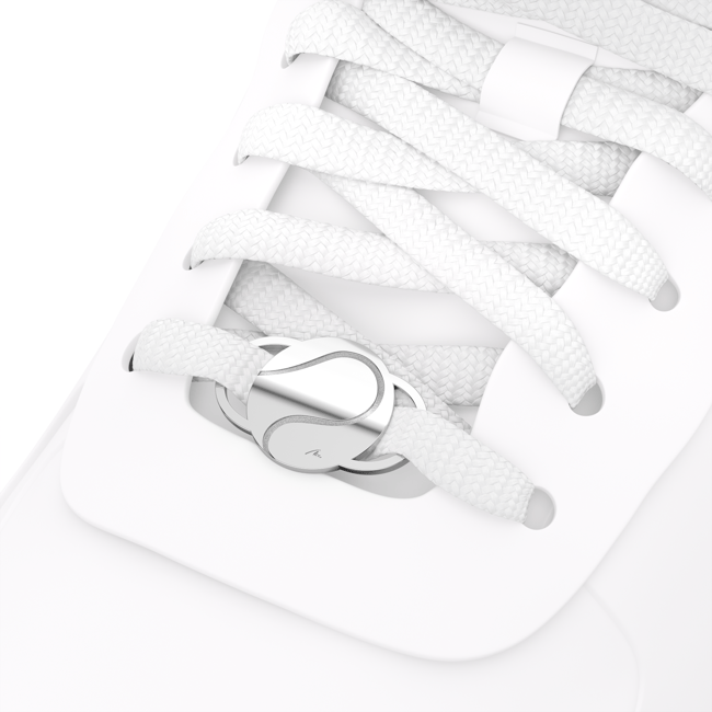 Accesoriu pentru pantof sport cu pandantiv Minge de Tenis, din alama placata cu paladiu