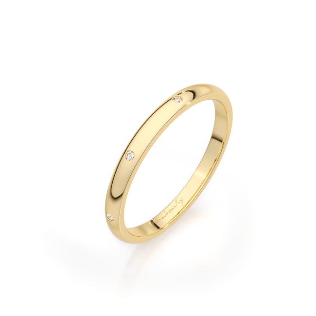 Verigheta aur galben 14 KT cu diamante, subtire, Iconic