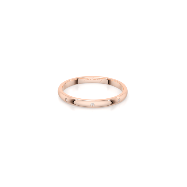 Verigheta aur roz 14 KT cu diamante, subtire, Iconic