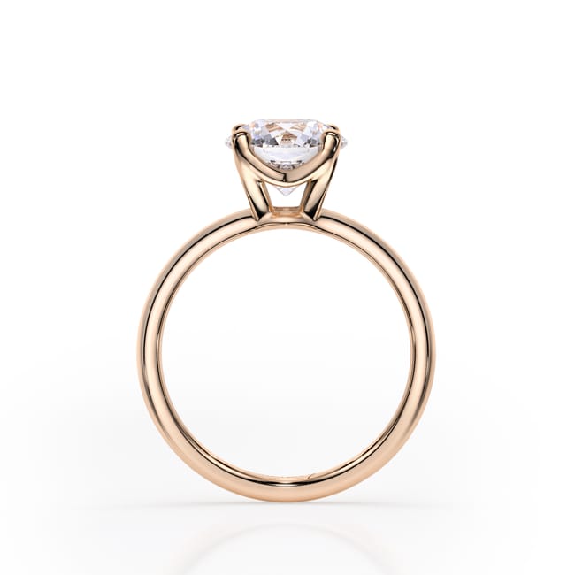 Inel de Logodna Iconic M Aur Roz 18 KT Round Cut LGD 2.00 CT