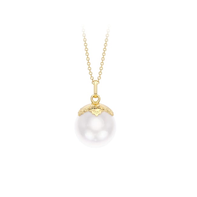 Lantisor cu o perla, din aur galben 14 KT