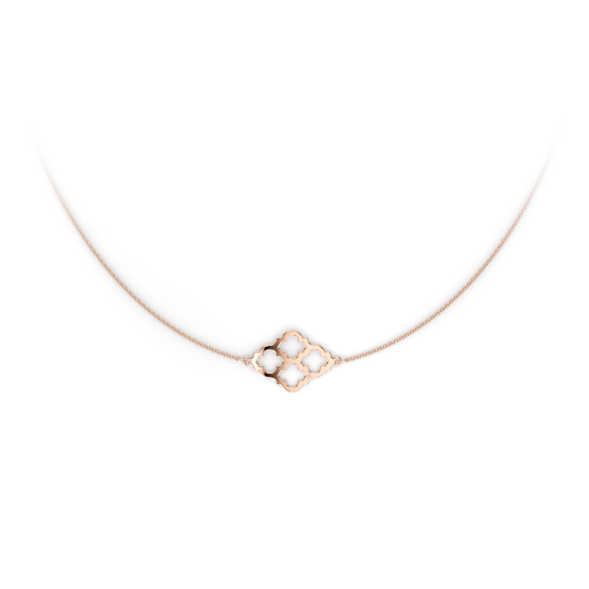 Lantisor cu doua elemente Amal, din aur roz 14 KT