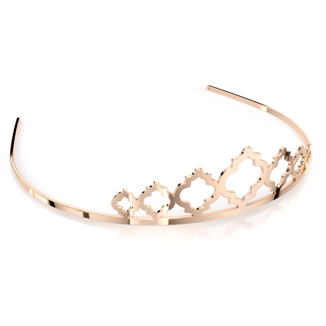 Tiara The Heart Of Orient, din alama placata cu aur roz