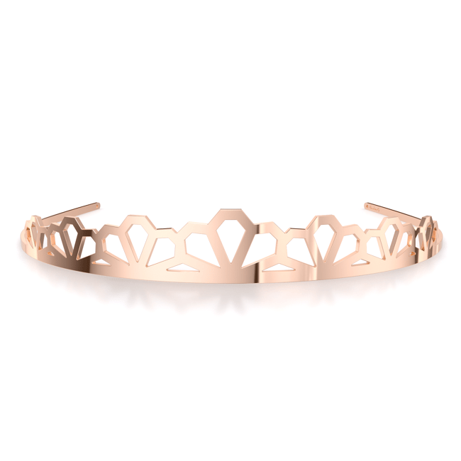 Tiara Grace Flower, din alama placata cu aur roz