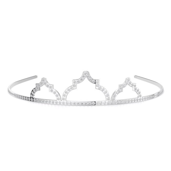 Palladium plated brass and crystals Rania Tiara