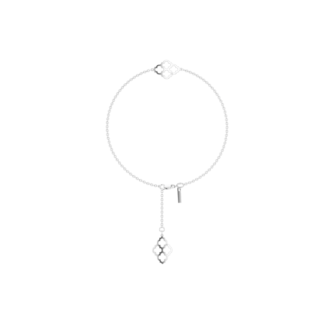14 KT white gold Amal ankle bracelet