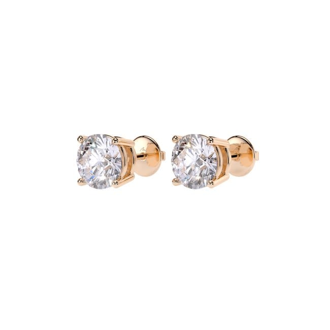Cercei Studs, cu diamante de laborator de 6.00 CT, din aur roz 18 KT