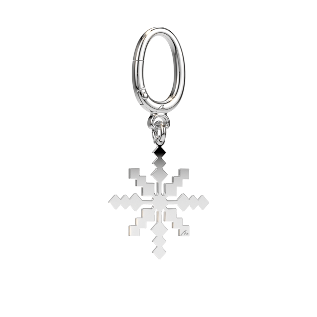 Palladium plated brass Ray of Light keychain