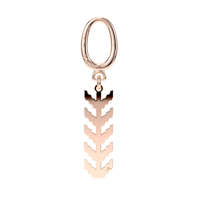 Breloc Spic Traditional, din alama placata cu aur roz