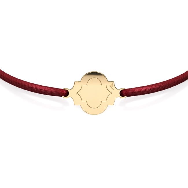 14 KT yellow gold Full Heart of Orient bracelet on string