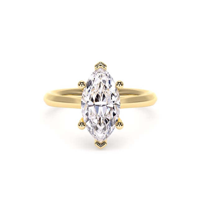 Inel de Logodna Classic Aur Galben 18 KT Marquise Cut LGD 2.00 CT