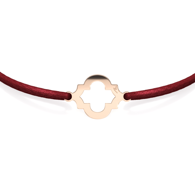 14 KT rose gold Heart of Orient bracelet on string