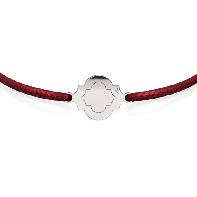 14 KT white gold Full Heart of Orient bracelet on string