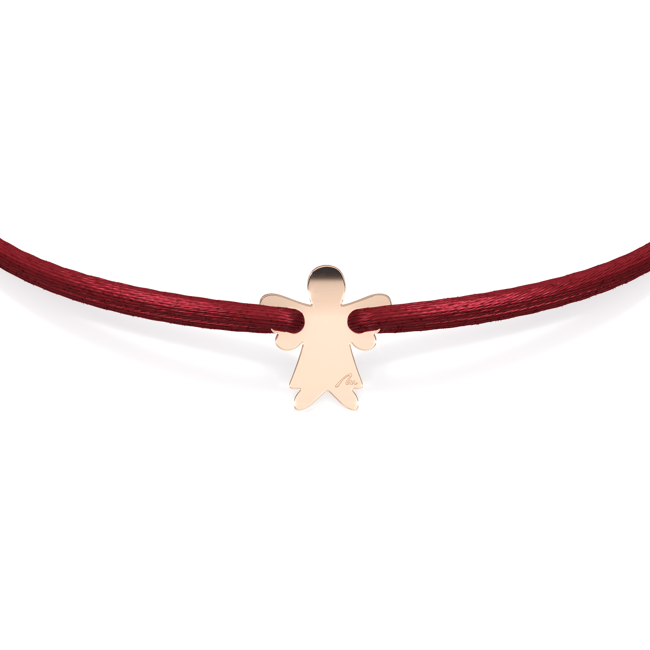 Bratara pe snur Inger M Malvensky, din aur roz 14 KT