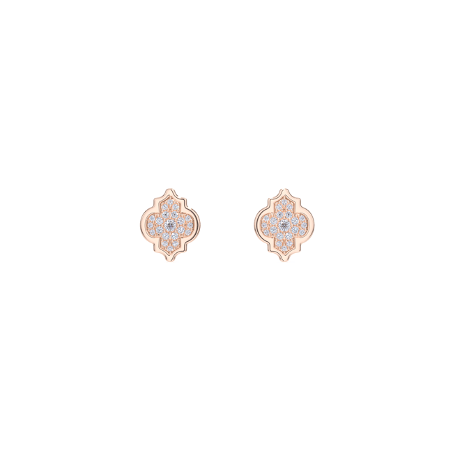 Cercei Alaya S Diamonds, din aur roz 18 KT, cu diamante de laborator 0.24 CT