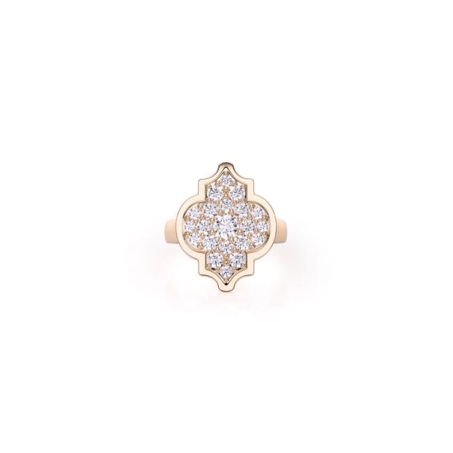 Inel Aman Pinky Diamonds, din aur roz 18 KT, cu diamante de laborator 1.19 CT