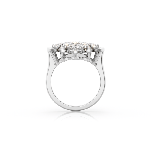 Inel Aman L Diamonds, din aur alb 18 KT, cu diamante de laborator 2.09 CT
