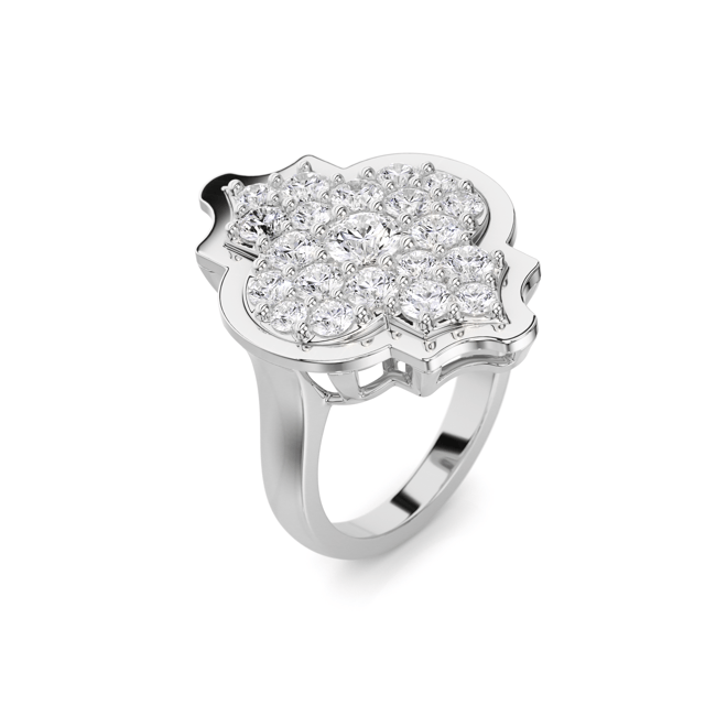 Inel Aman L Diamonds, din aur alb 18 KT, cu diamante de laborator 2.09 CT