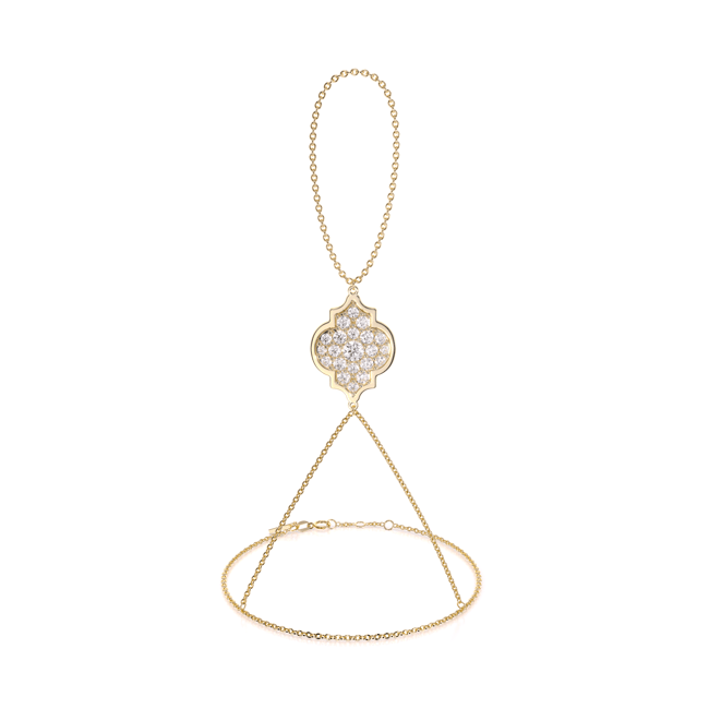Bratara cu inel, aur galben 18 KT, diamante de laborator 1.18 CT, Amina Diamonds