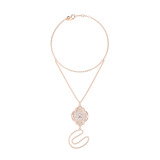 Bratara cu inel, aur roz 18 KT, diamante de laborator 1.18 CT, Amina Diamonds