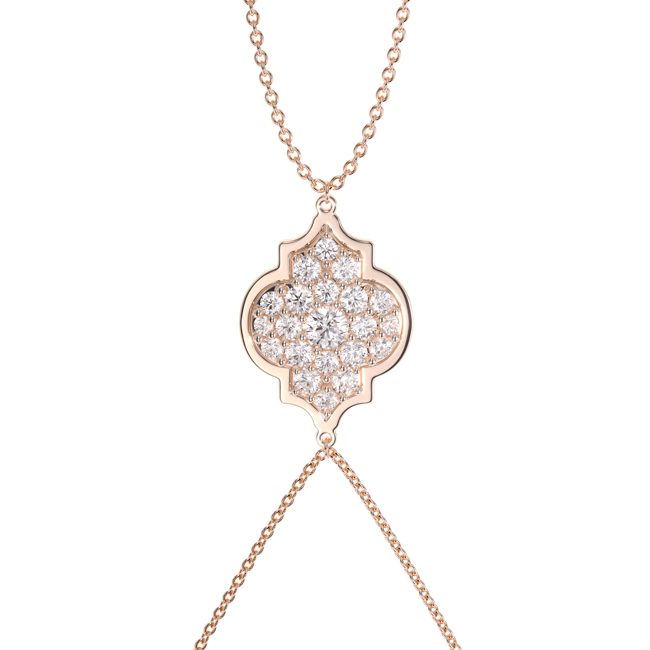 Bratara cu inel, aur roz 18 KT, diamante de laborator 1.18 CT, Amina Diamonds