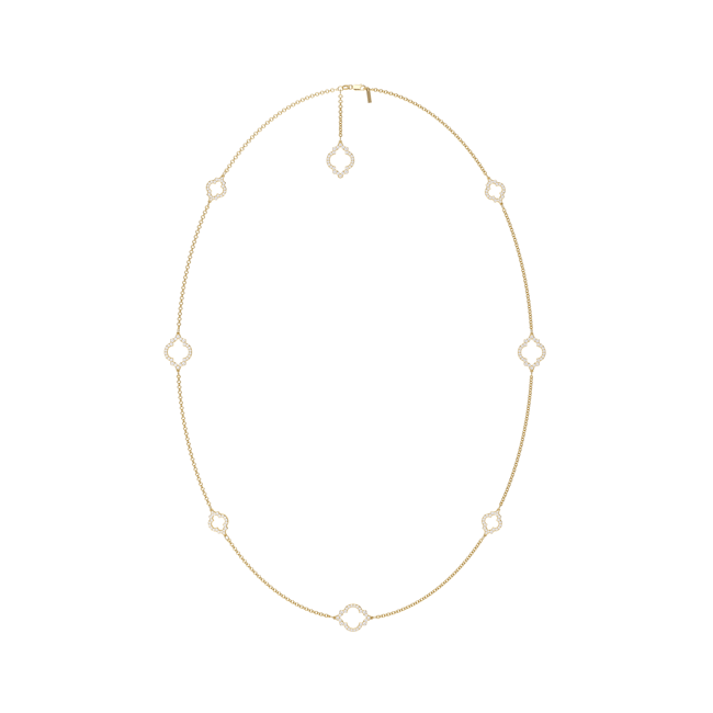 Lantisor Amina Diamonds, din aur galben 18 KT, cu diamante de laborator 6.38 CT