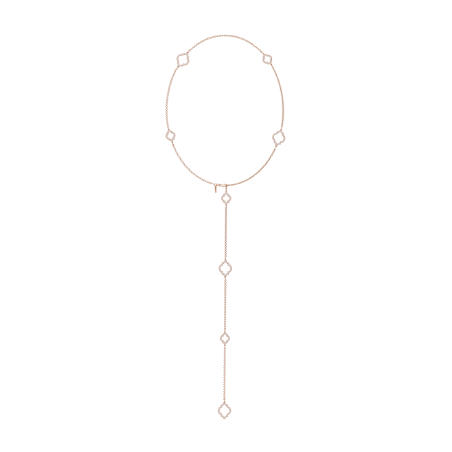 Lantisor Amina Diamonds, din aur roz 18 KT, cu diamante de laborator 6.38 CT