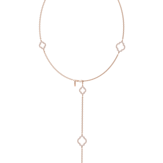 Lantisor Amina Diamonds, din aur roz 18 KT, cu diamante de laborator 6.38 CT