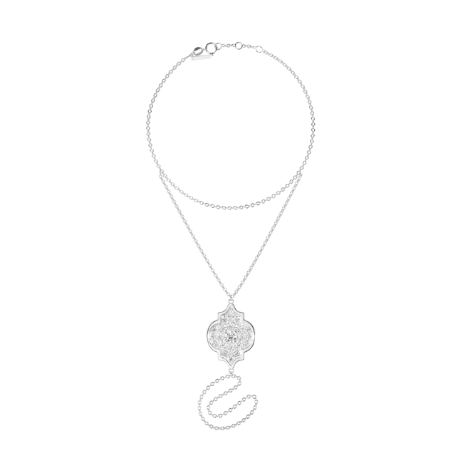 Bratara cu inel, aur alb 14 KT, diamante de laborator 1.18 CT, Amina Diamonds
