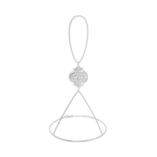 Bratara cu inel, aur alb 14 KT, diamante de laborator 1.18 CT, Amina Diamonds