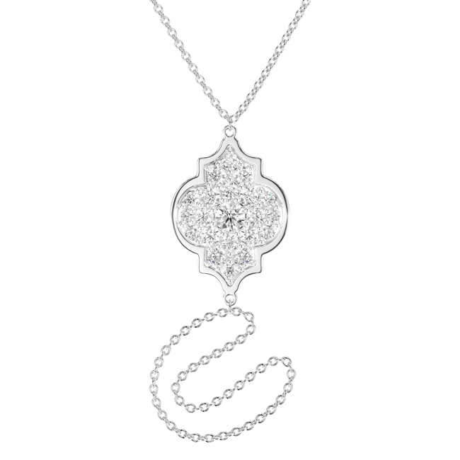 Bratara cu inel, aur alb 14 KT, diamante de laborator 1.18 CT, Amina Diamonds