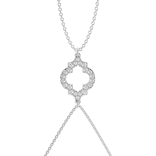 Bratara cu inel, aur alb 18 KT, diamante de laborator 0.60 CT, Amina Diamonds