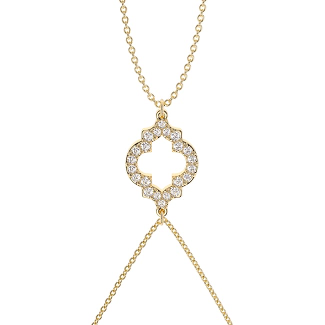 Bratara cu inel, aur galben 18 KT, diamante de laborator 0.60 CT, Amina Diamonds