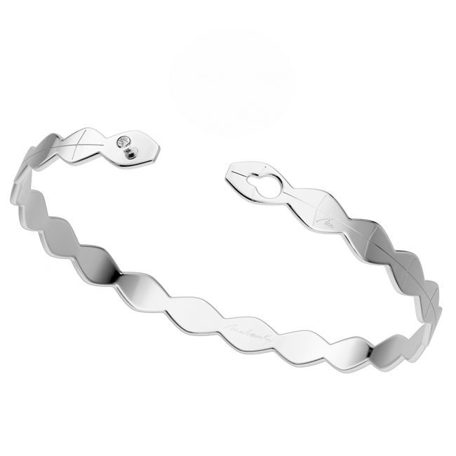 14 KT white gold Infinity bracelet with white diamond