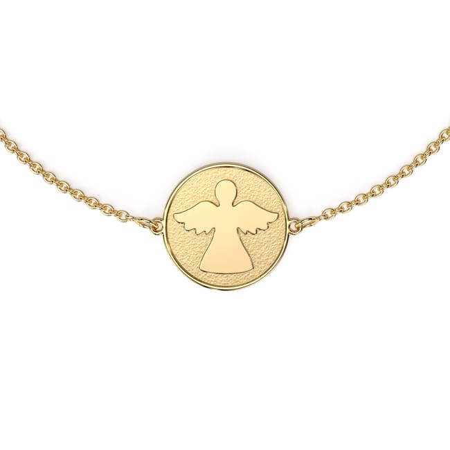 Bratara lant cu Arhanghel Zadkiel, din aur galben 14 KT