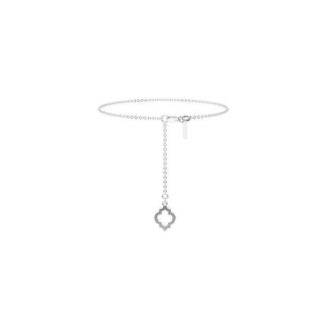 Bratara de glezna Samira, din aur alb 14 KT